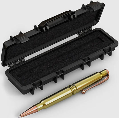 Real 308 bullet casing pen(refillable) w/ case